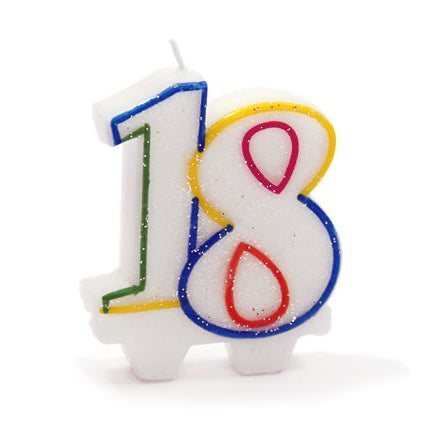 Zahlenkerze 18