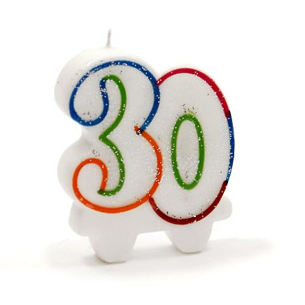 Zahlenkerze 30
