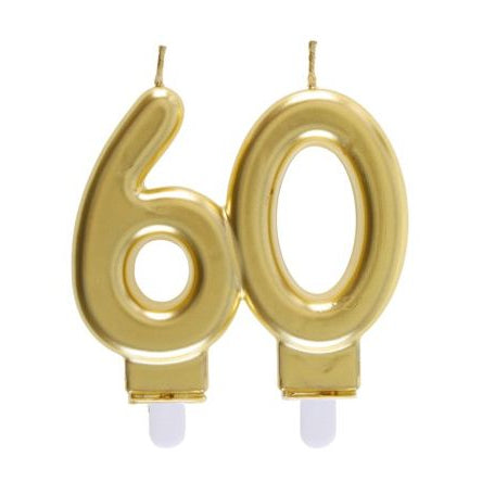 Zahlenkerze 60 gold