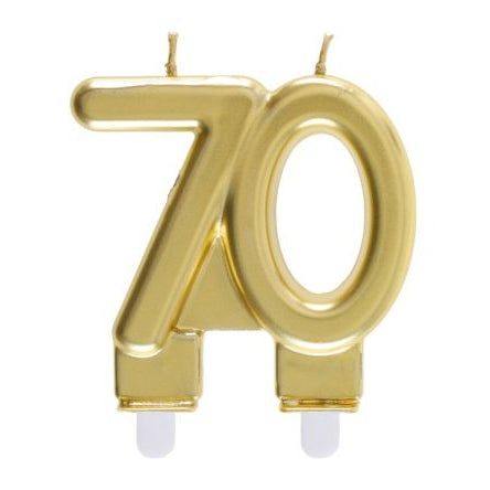 Zahlenkerze 70 gold