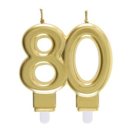 Zahlenkerze 80 gold